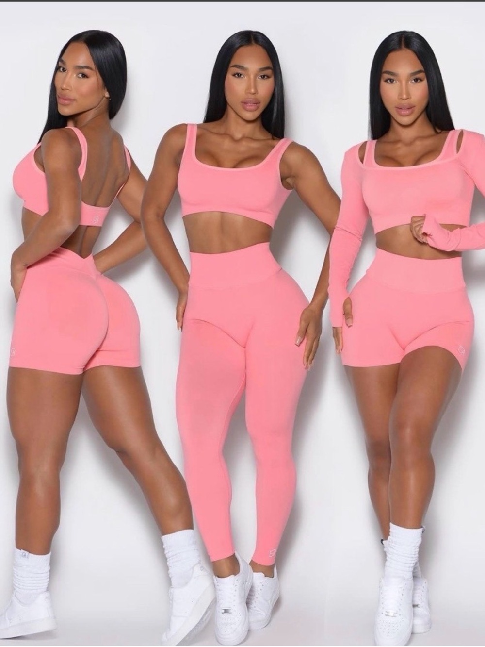 💥SOLD💥Bombshell Sportwear Pink Seamless Activewear Set - & Leggings Size XS